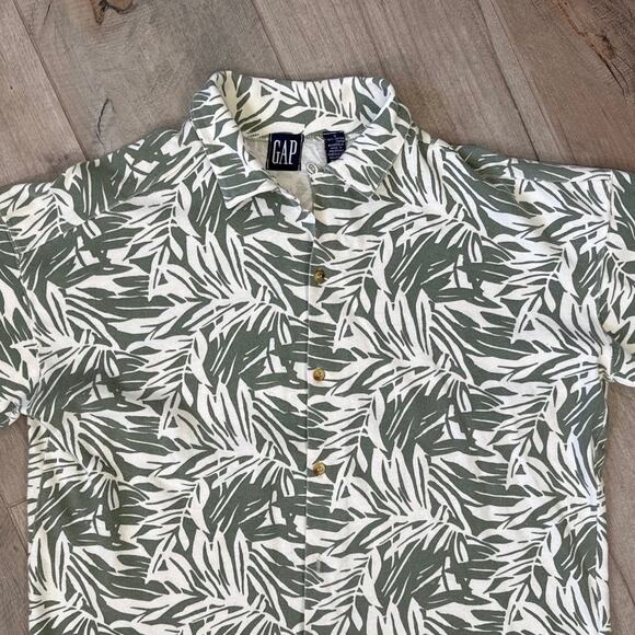 Vintage Gap Mens Short Sleeve Floral Button Down Size Small - Picture 3 of 5